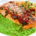 Saumon au beurre de tomates séchées et basilic
