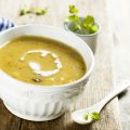 Crème de lentilles aux oeufs pochés