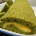Gâteau roulé au matcha et au citron Meyer