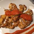 Steak de chou-fleur, sauce Romesco