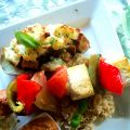 Brochettes et sauce BBQ au tahini