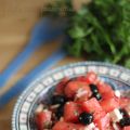 Salade de pastèque, feta & olives noires façon[...]