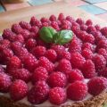 Tarte framboises, sablé de Felder.