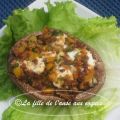 CHAMPIGNONS FARCIS AU FROMAGE DE CHÈVRE