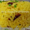 Riz au curcuma et canneberges