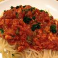 Recette de spaghetti au thon et aubergines,[...]