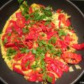 Omelette aux poivrons pointus