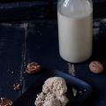 Lait végetal et okara de noix