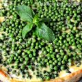 Tarte aux petits pois/chèvre/menthe