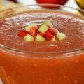 Gaspacho de courgettes et poivrons