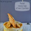 Poulet sauce soja et ses 3 purées...