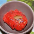 Sorbet fraise parfumé à la lavande