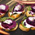Tartines de betteraves à la crème de chèvre