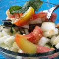 La salade de courgettes crues marinées