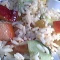 Salade de riz aux pêches