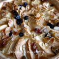 Tarte pommes-raisins-amandes (sans oeuf)