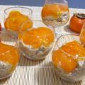 Kakis en trifle aux amandes