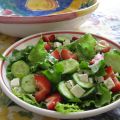 Salade fraises, basilic et feta