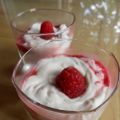 Parfait aux framboises et crème