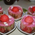 Cupcakes fraise Tagada