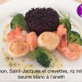 Saumon, Saint-Jacques et crevettes, riz[...]