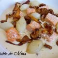 Blanquette de saumon aux girolles et oignons[...]