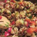 Salade de riz sauvage épicée