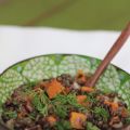 Salade de lentilles à la courge butternut rôtie