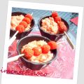 Riz au lait à la fraise bonbon