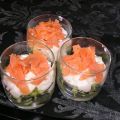 Verrines fraicheur saumon/concombre