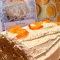 Bûche au chocolat blanc et clémentines confites