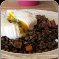 Lentilles du Puy et oeufs pochés