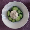 Concombre et hummus de Kate