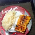 Saumon sauce à la moutarde sucrée