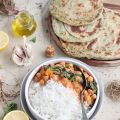 Curry de pois chiches et épinard , Paratha à la[...]