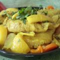 Tajine de poulet aux citrons confits