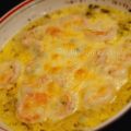 Crevettes à l'ail et au vin blanc gratinées