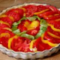 Tarte à la moutarde et à la tomate