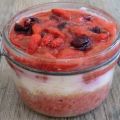 Verrine à la rhubarbe, aux framboises,[...]