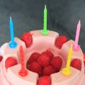 Bavaroise chateau framboise sur biscuit pistache