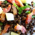 Salade de lentilles vertes au Saint-Nectaire
