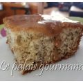 Gâteau moelleux aux bananes, glaçage caramel