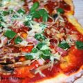 Pizza à la farine de pois chiche