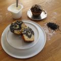Muffins zébrés sésame noir - amande