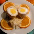 Paupiettes de dinde et d'oeufs au jus d'orange