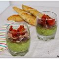 Verrine purée avocat-amande pimentée, jambon[...]