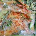 Omelette courgettes, vert d'ail, pesto de[...]