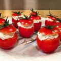 Tomates cerises farcies de mousse au pecorino