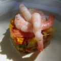 Gambas rôties à la crème de parmesan