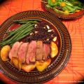 Magret de canard aux pommes